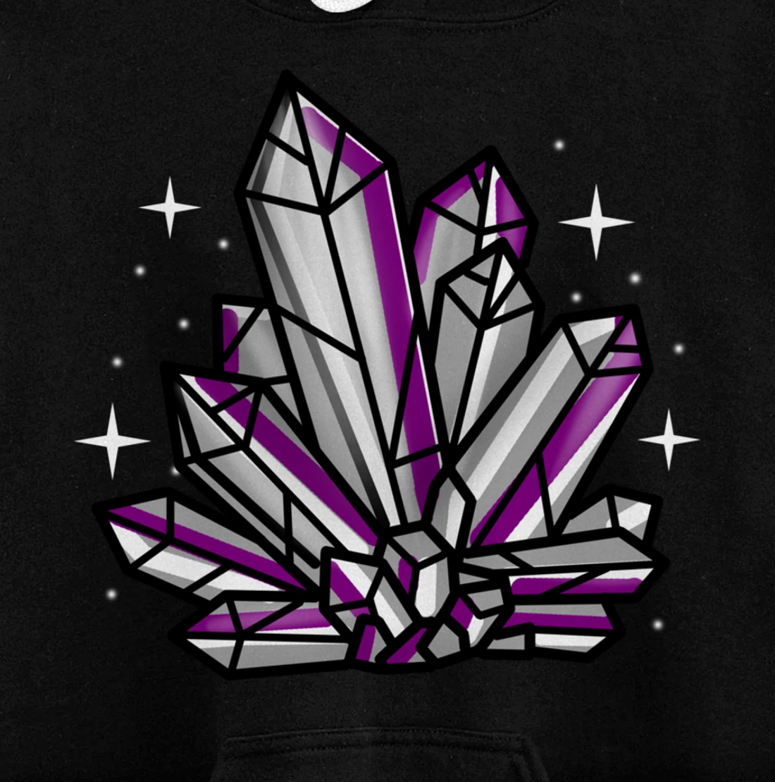 Asexual Crystal Asexual Gift Pullover Hoodie
