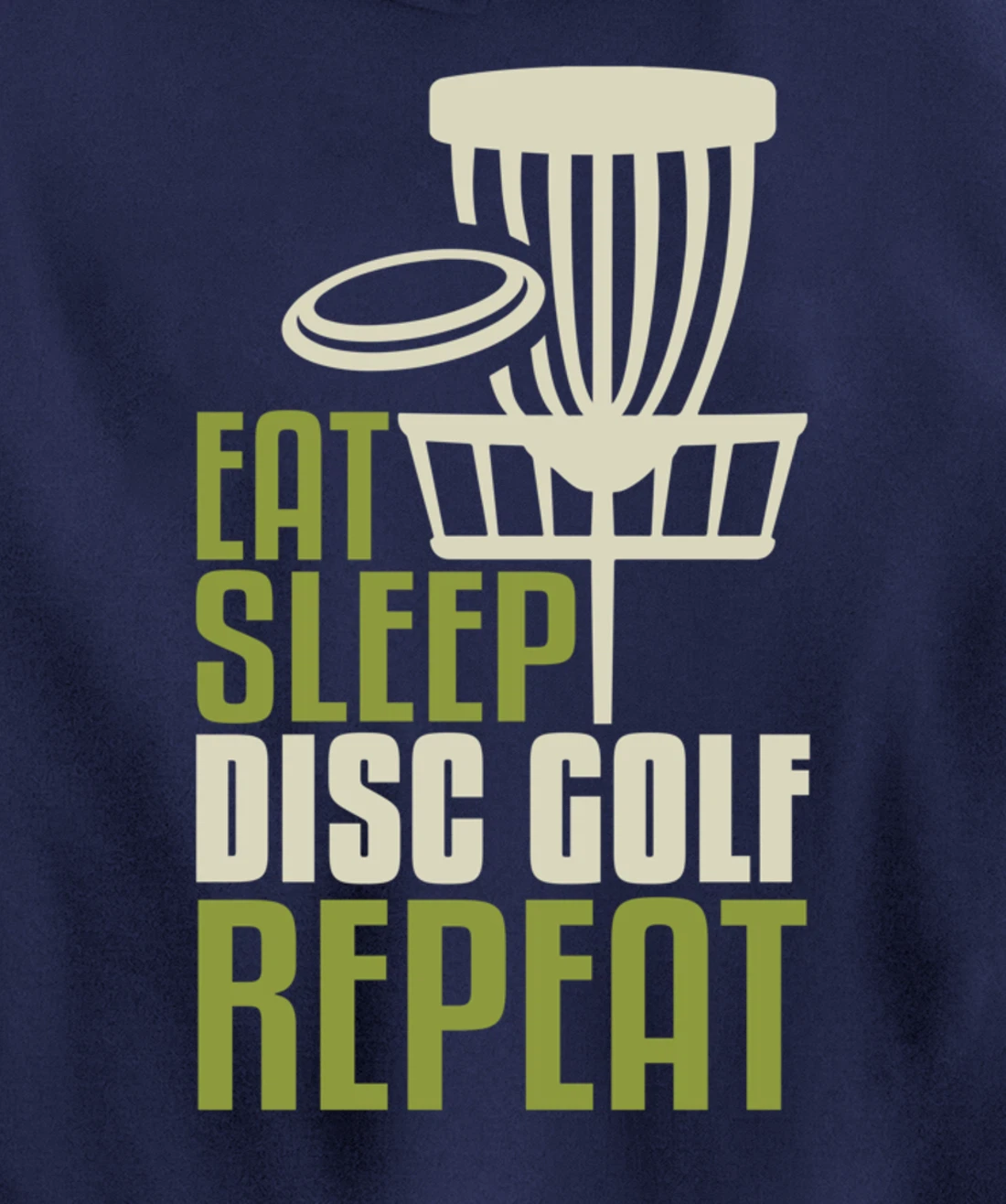 Disc Golf Gifts Funny Eat Sleep Disc Golf Repeat Pullover Hoodie