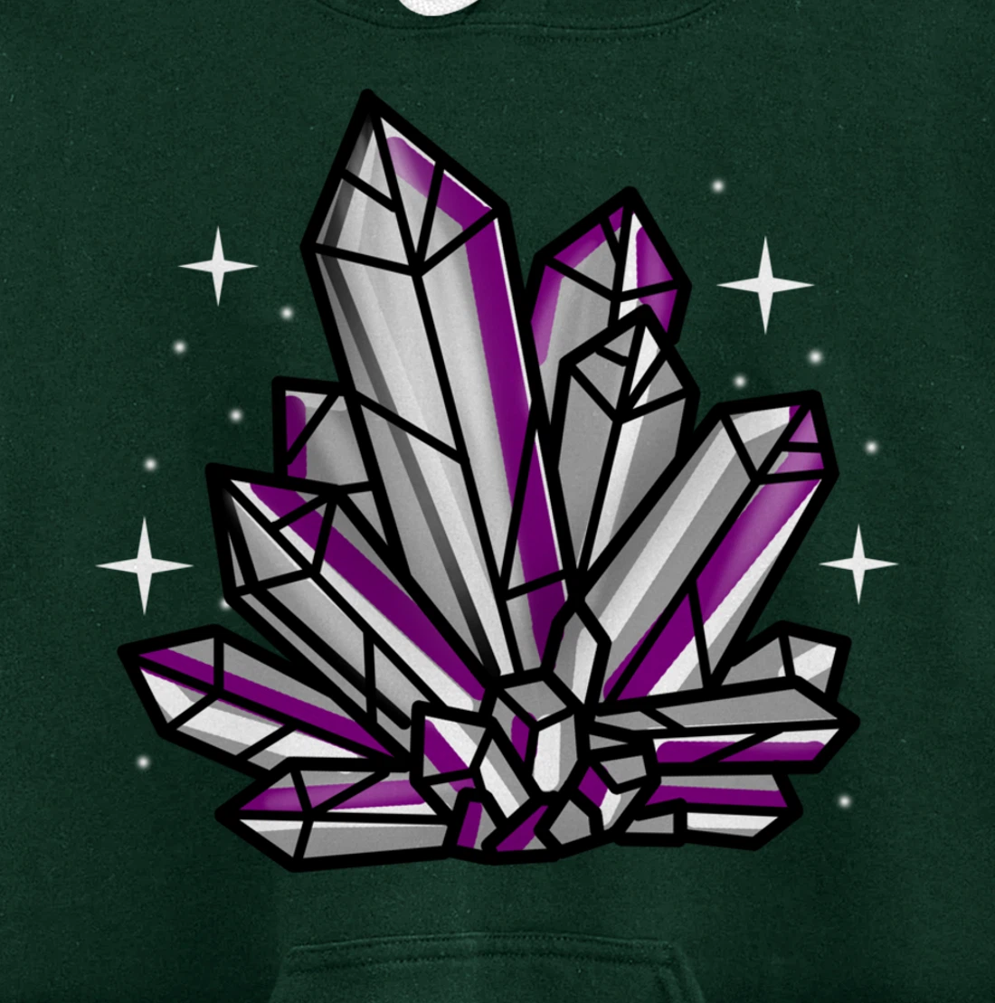 Asexual Crystal Asexual Gift Pullover Hoodie