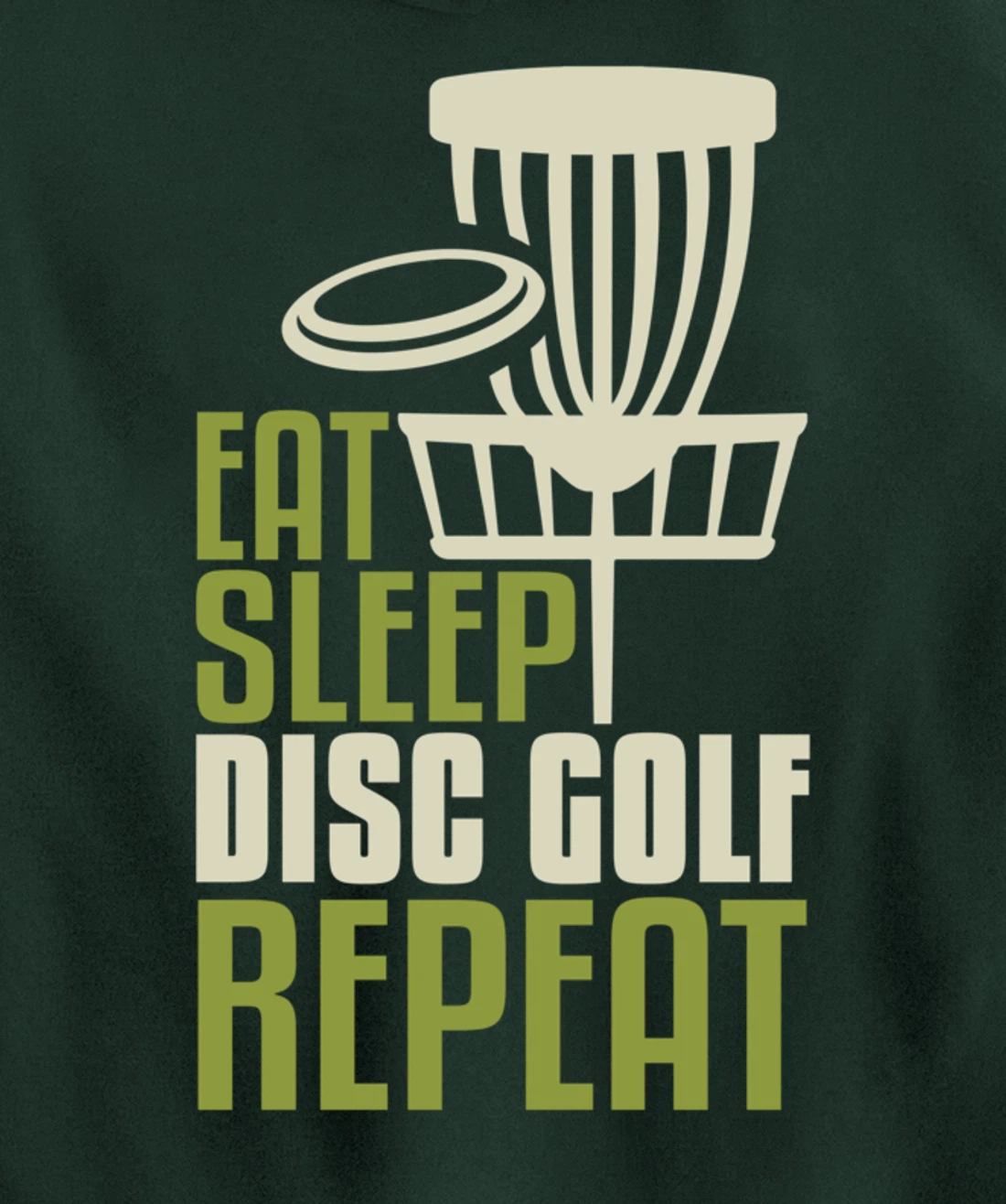 Disc Golf Gifts Funny Eat Sleep Disc Golf Repeat Pullover Hoodie