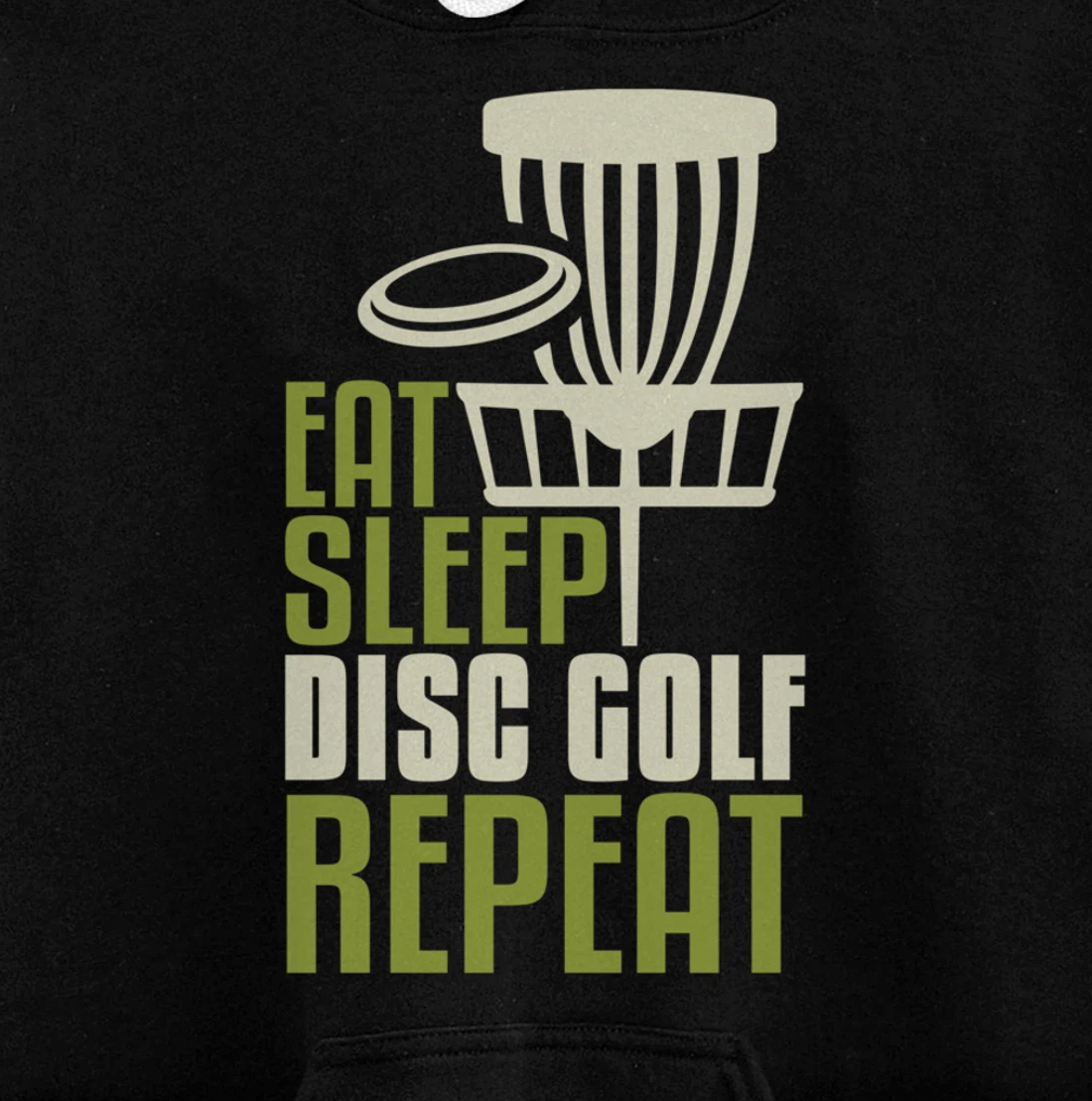 Disc Golf Gifts Funny Eat Sleep Disc Golf Repeat Pullover Hoodie