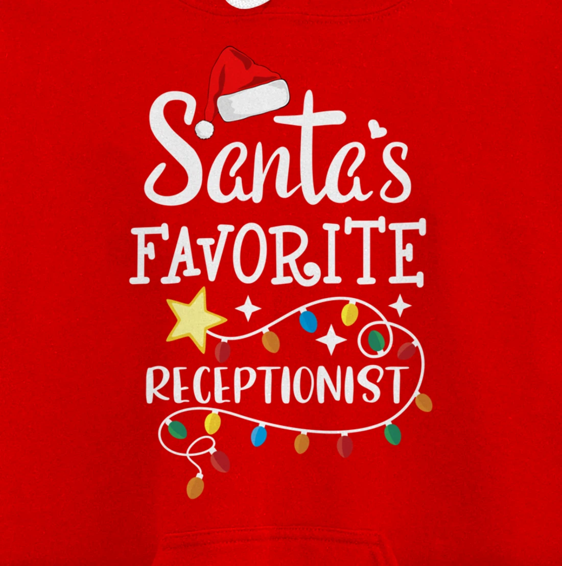 Santa's Favorite Receptionist Med Administrative Assistant Pullover Hoodie