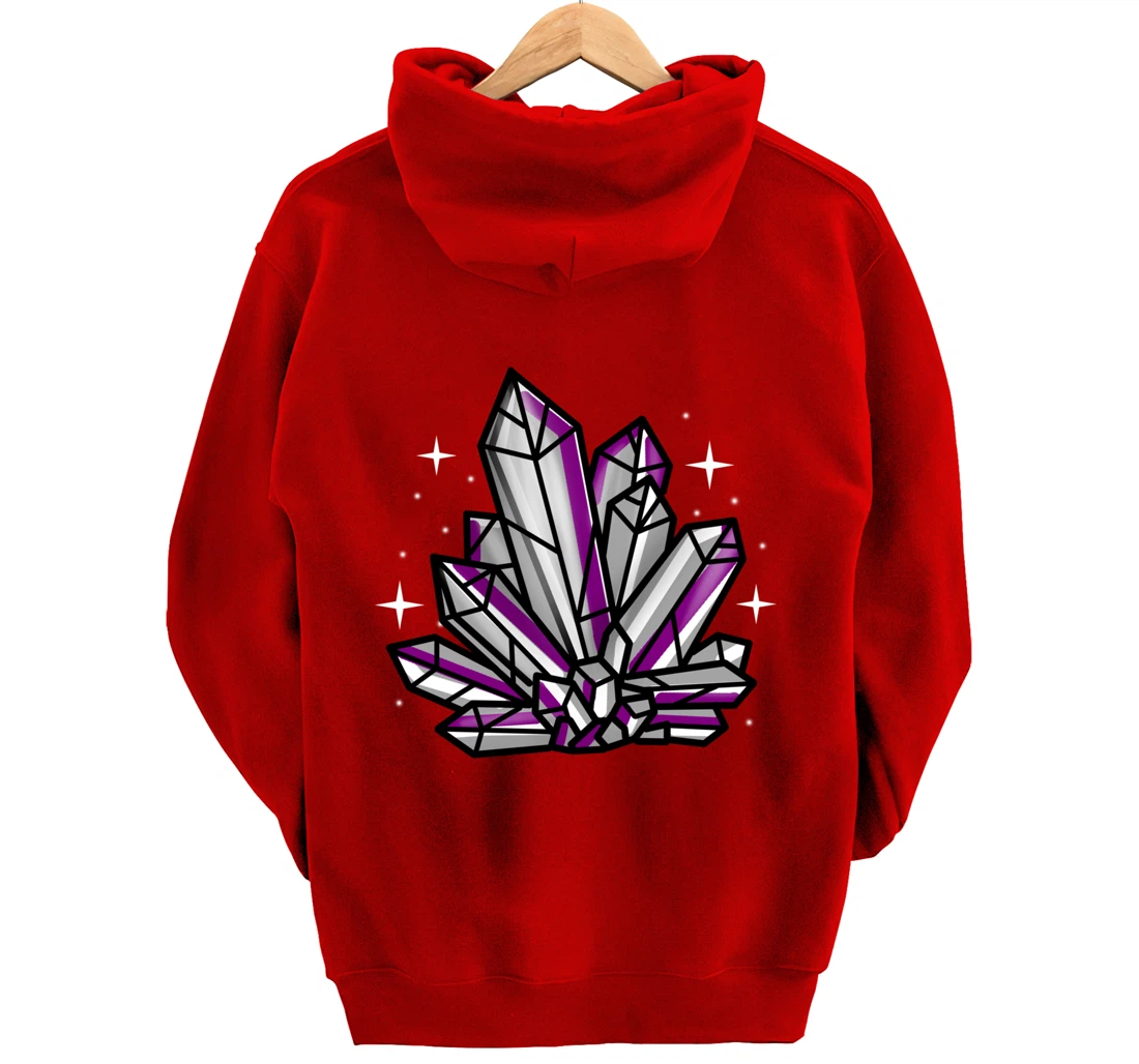 Asexual Crystal Asexual Gift Pullover Hoodie