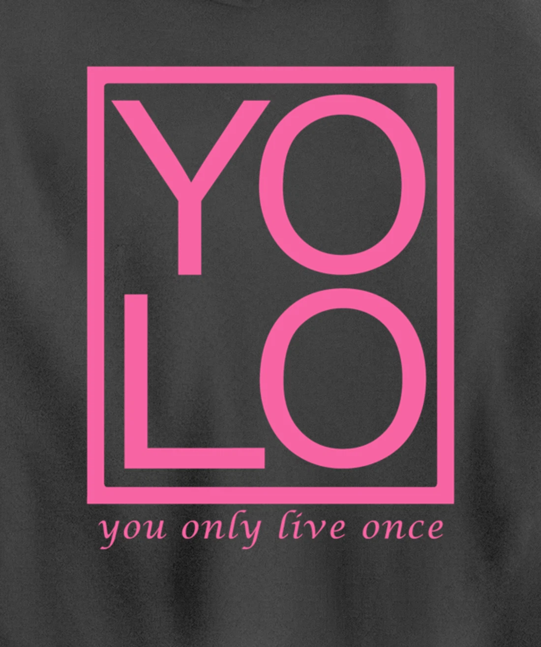 YOLO Novelty Graphic Fun Tee - You Only Live Once Inspiring Pullover Hoodie