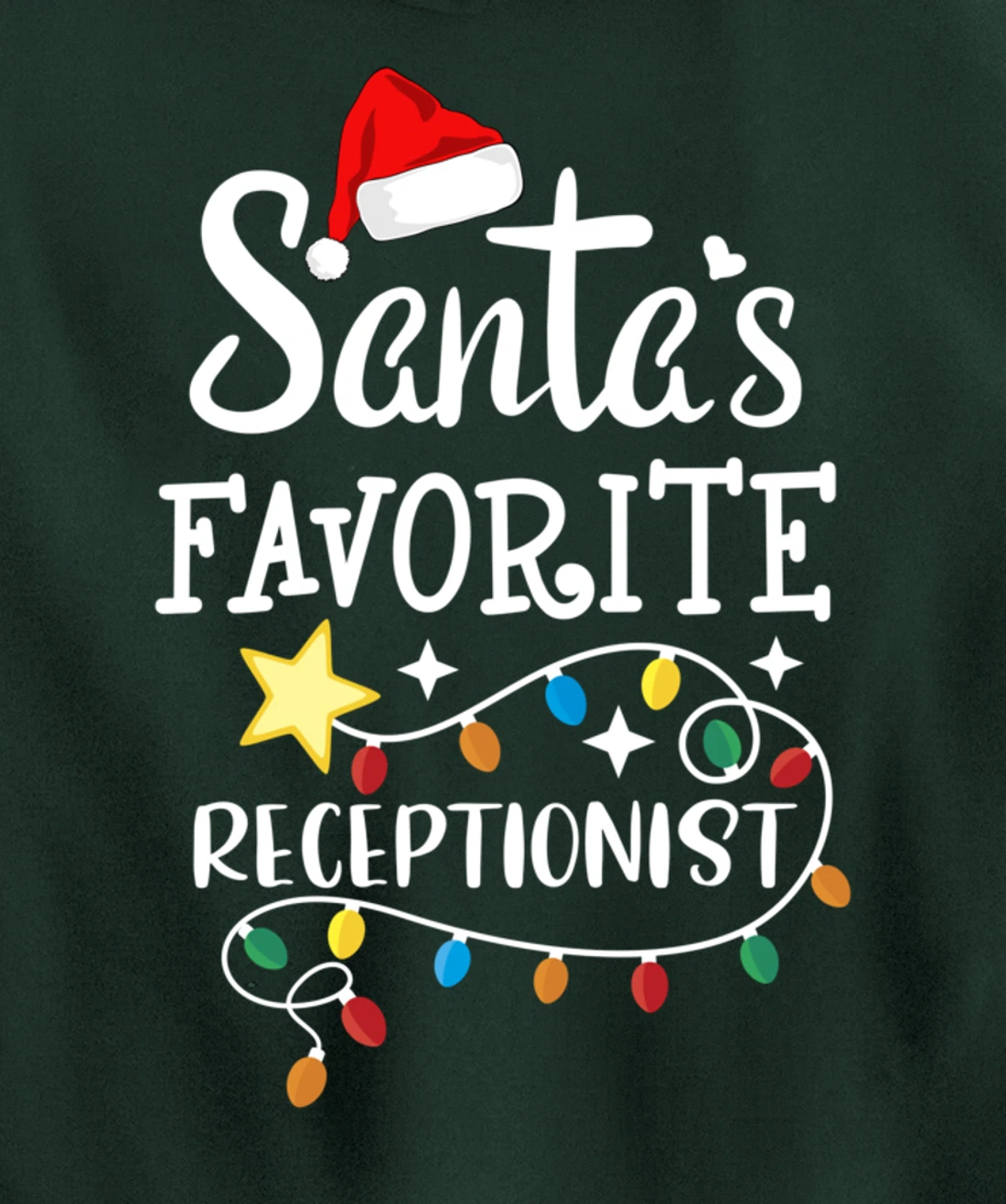 Santa's Favorite Receptionist Med Administrative Assistant Pullover Hoodie