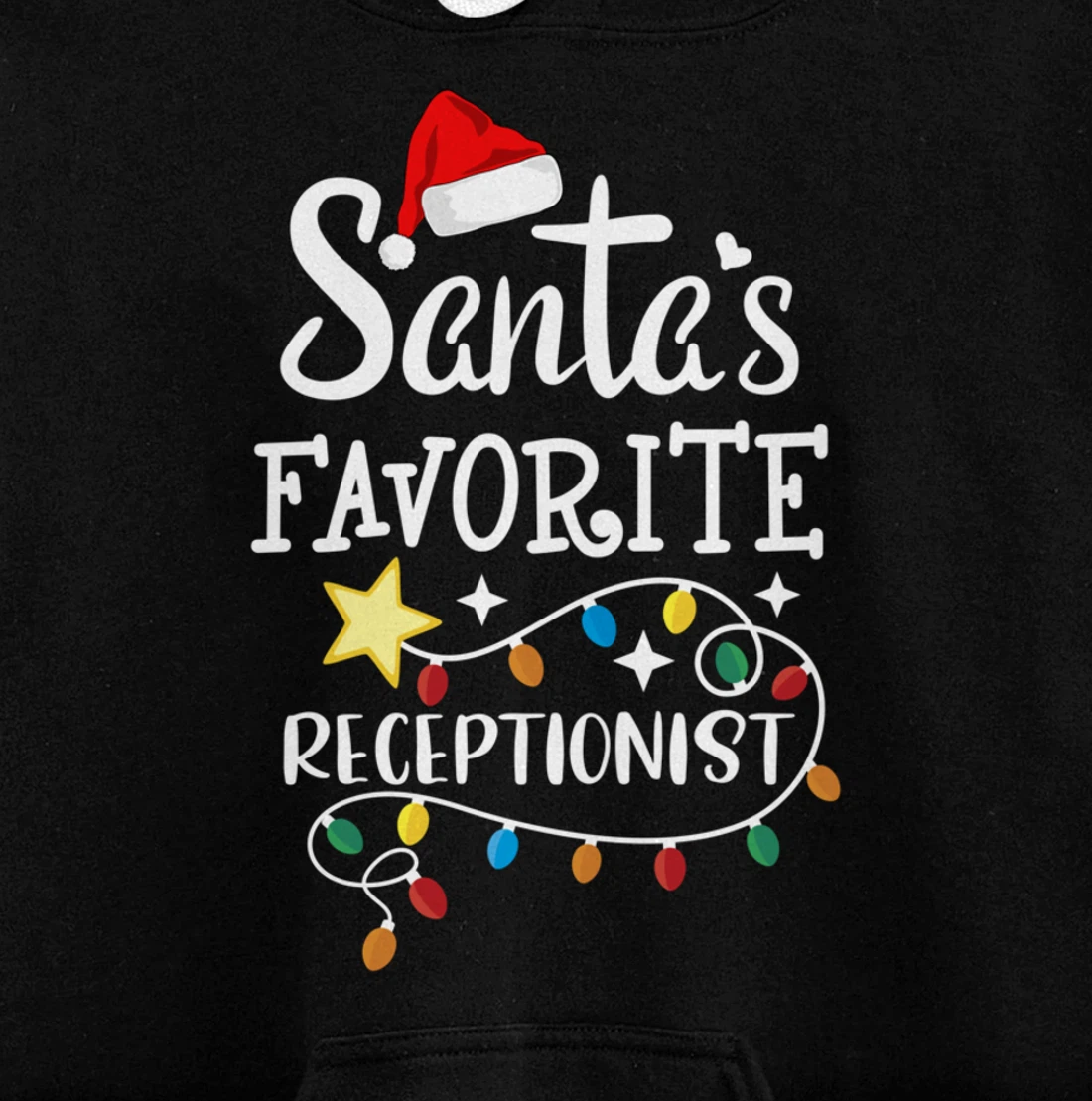 Santa's Favorite Receptionist Med Administrative Assistant Pullover Hoodie