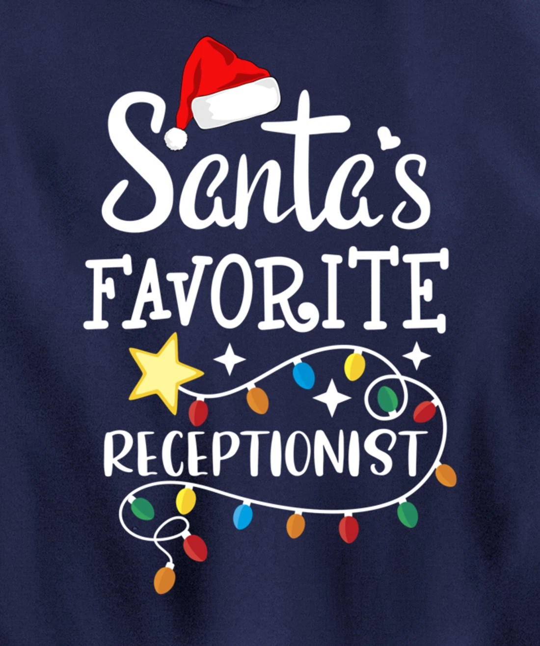 Santa's Favorite Receptionist Med Administrative Assistant Pullover Hoodie