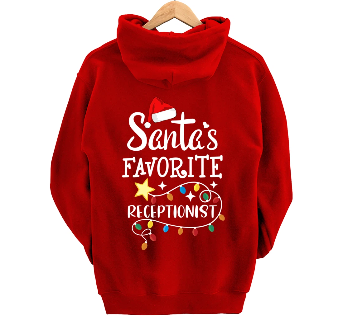 Santa's Favorite Receptionist Med Administrative Assistant Pullover Hoodie