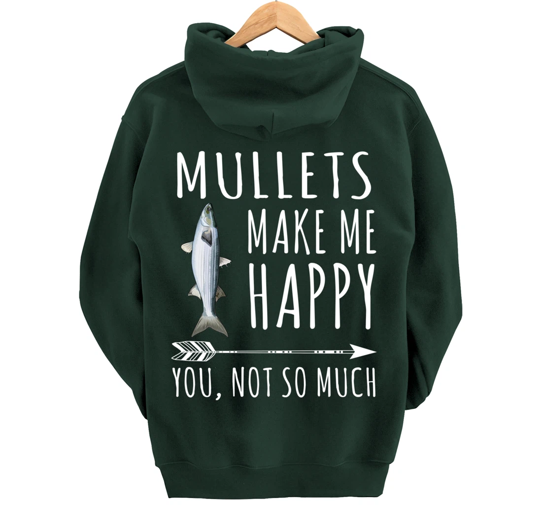 Mullet Make Me Happy You Not So Much Fish Lover Pullover Hoodie