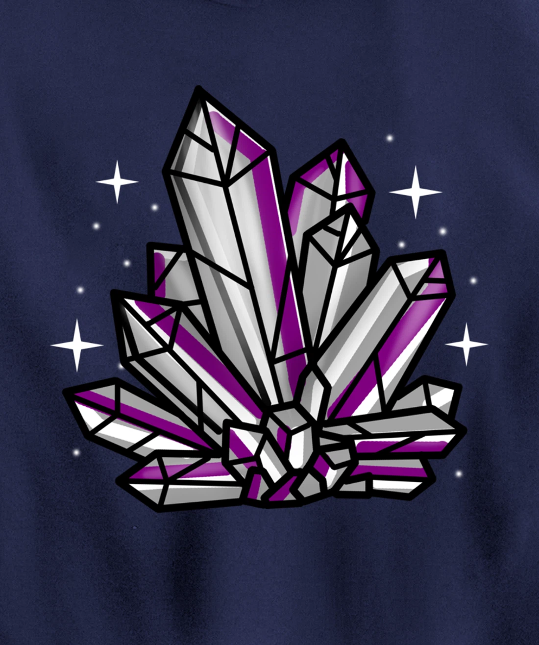 Asexual Crystal Asexual Gift Pullover Hoodie