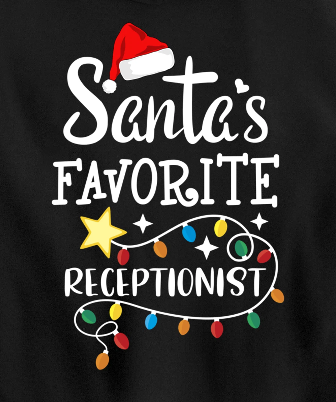 Santa's Favorite Receptionist Med Administrative Assistant Pullover Hoodie
