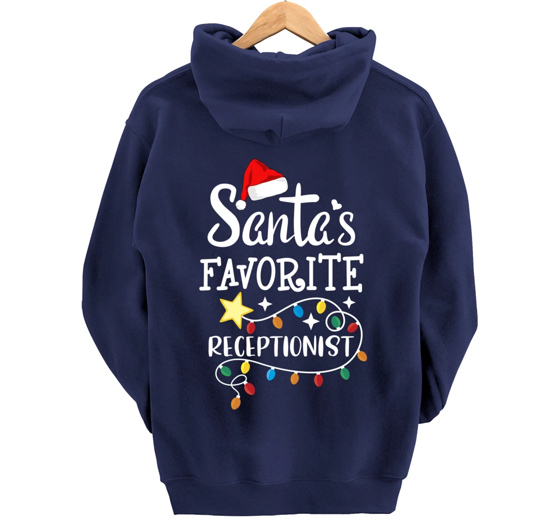 Santa's Favorite Receptionist Med Administrative Assistant Pullover Hoodie