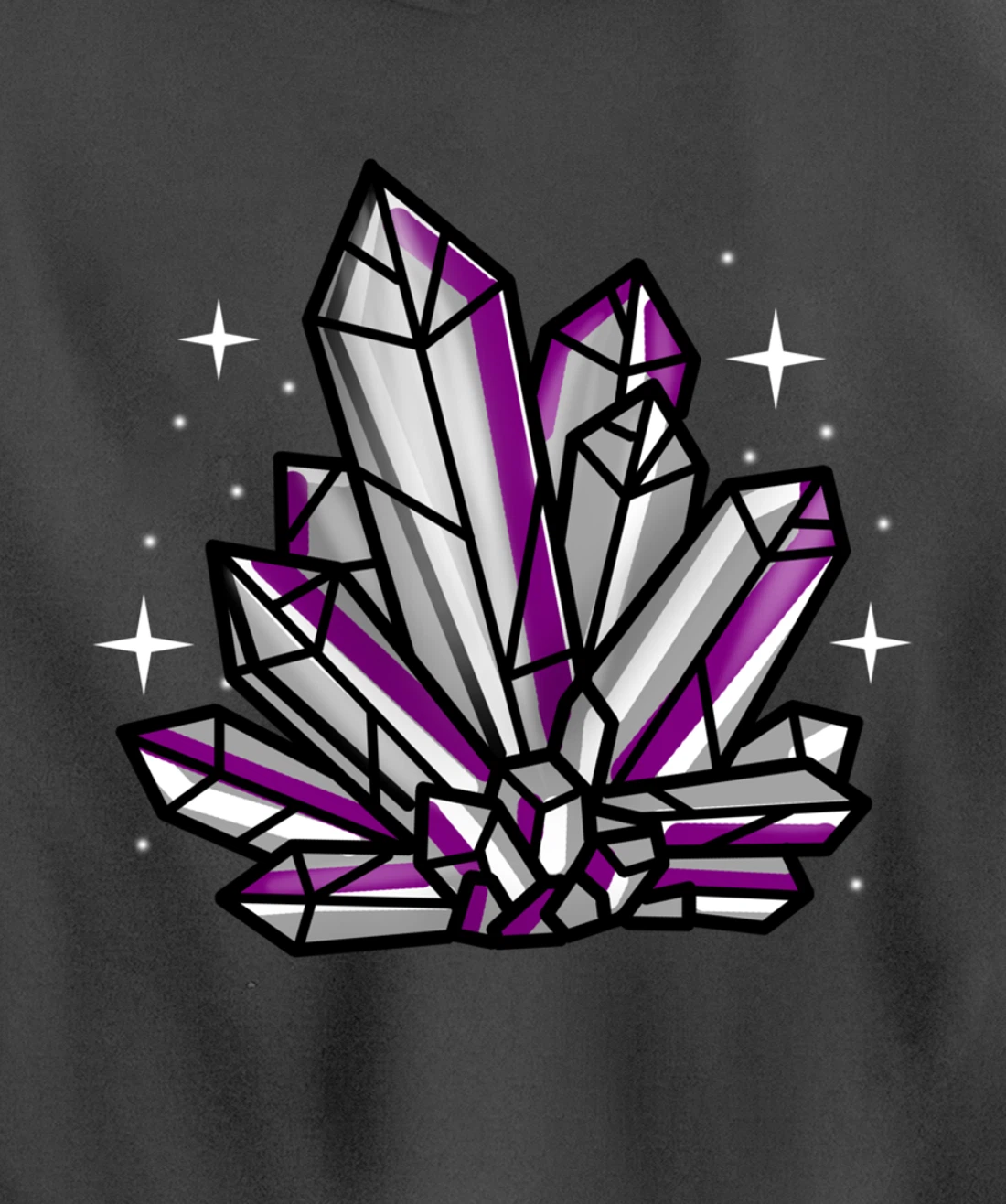 Asexual Crystal Asexual Gift Pullover Hoodie