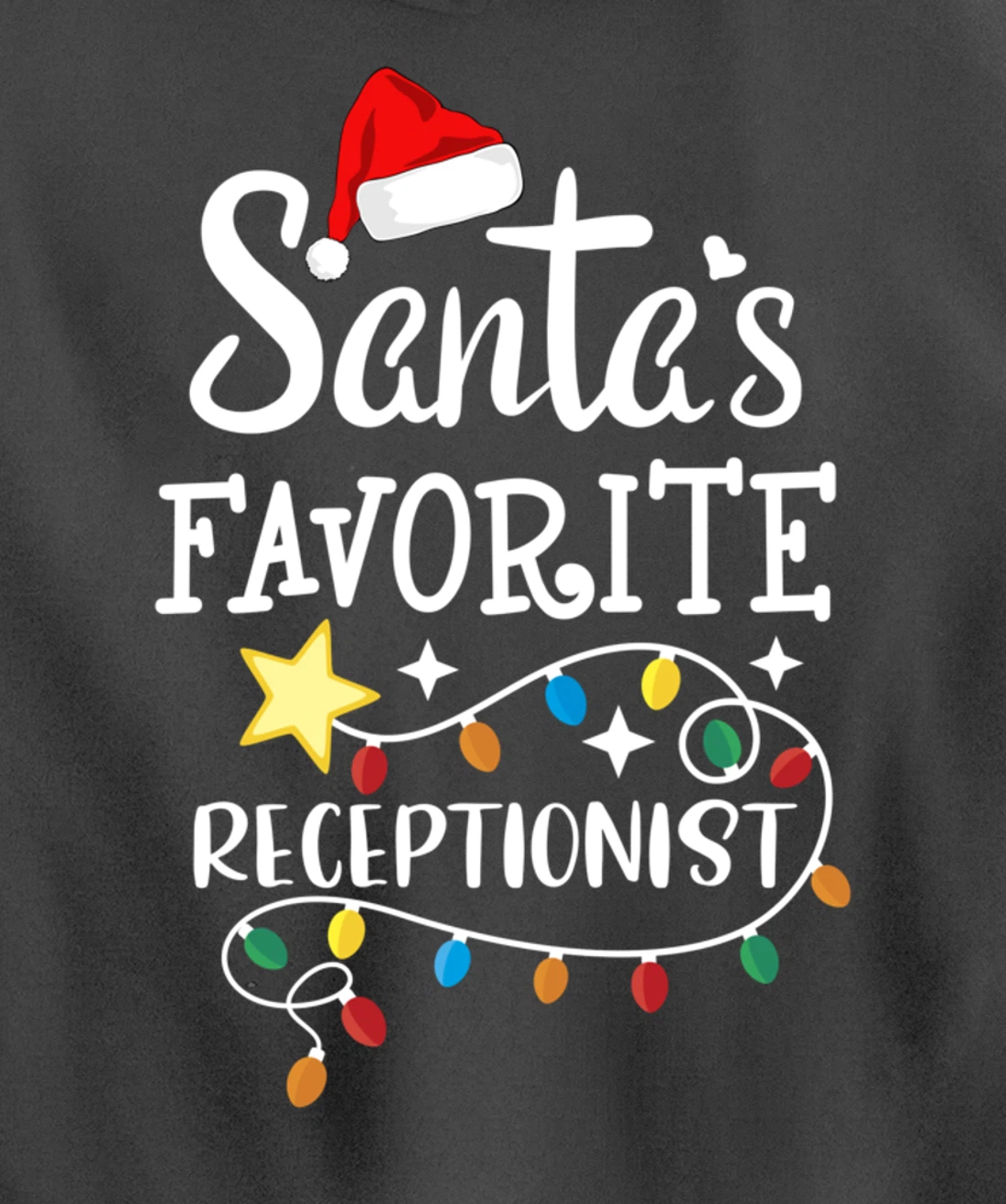 Santa's Favorite Receptionist Med Administrative Assistant Pullover Hoodie