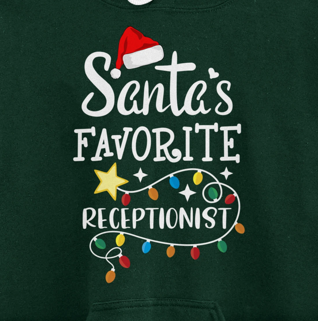 Santa's Favorite Receptionist Med Administrative Assistant Pullover Hoodie