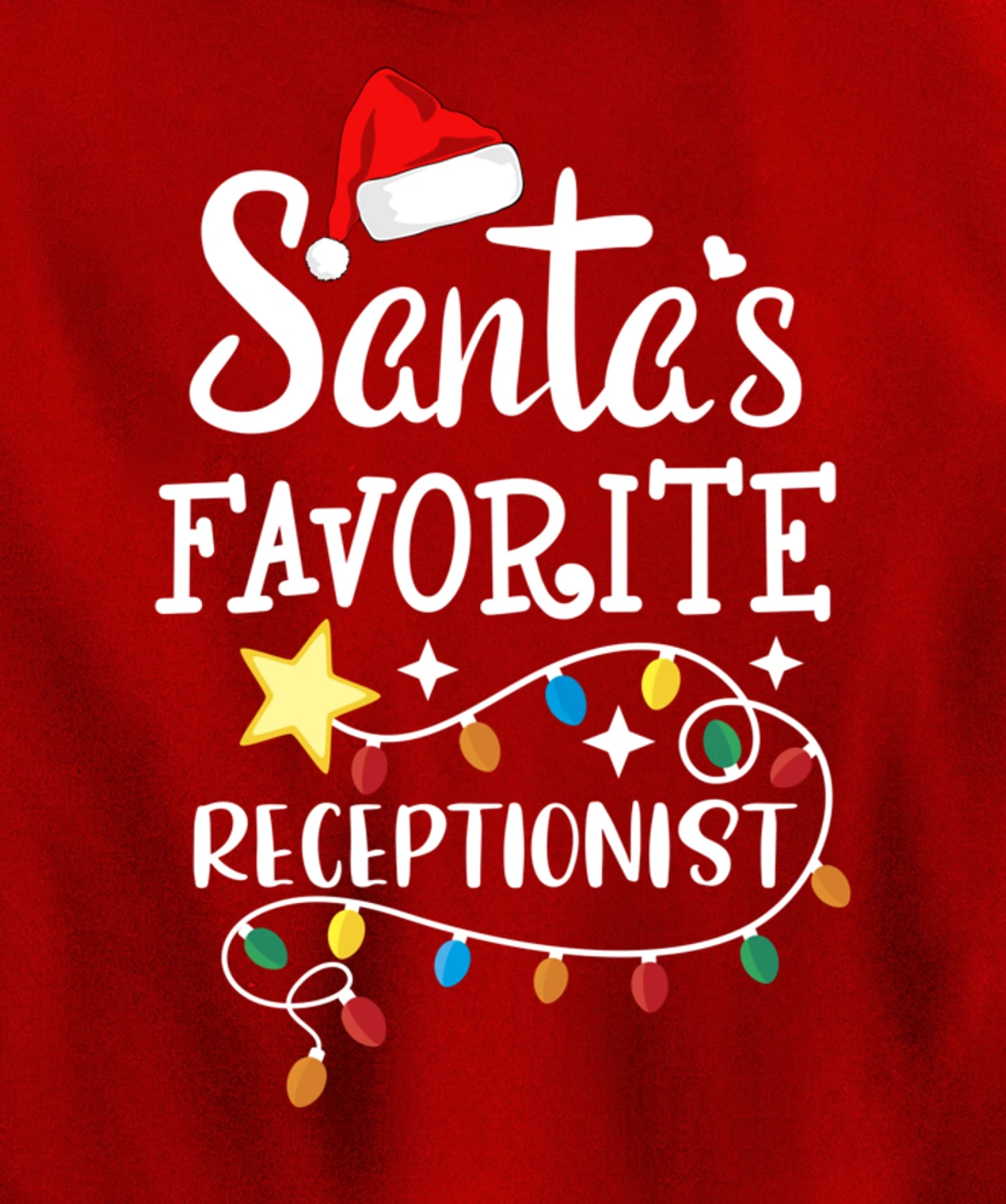 Santa's Favorite Receptionist Med Administrative Assistant Pullover Hoodie