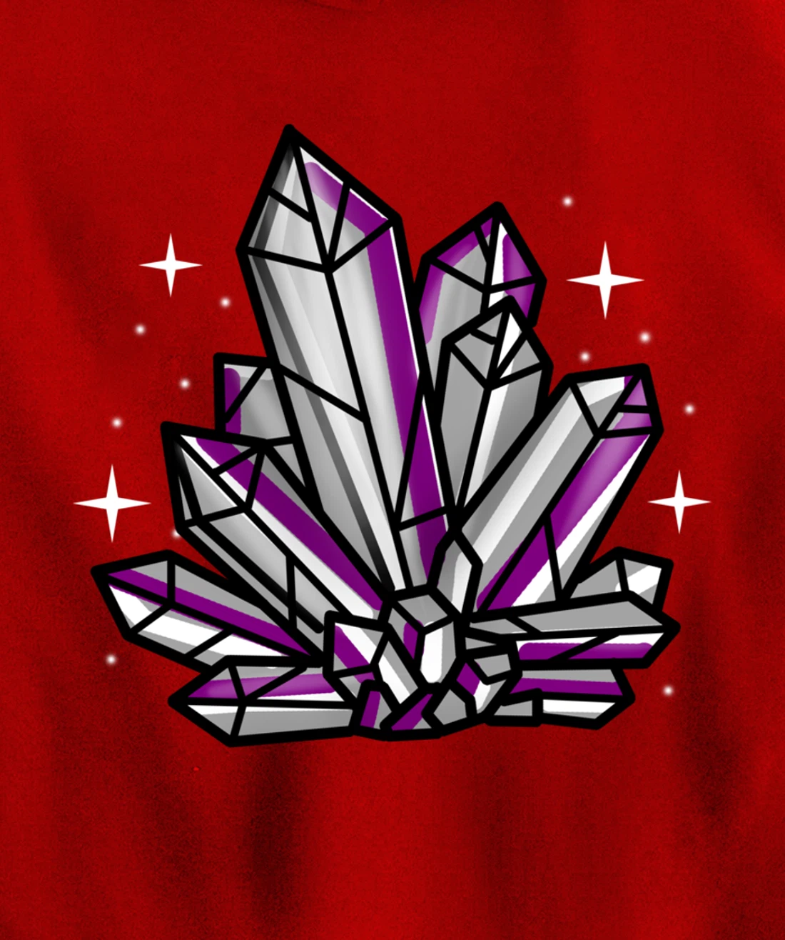 Asexual Crystal Asexual Gift Pullover Hoodie