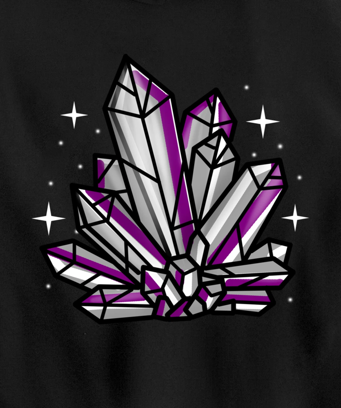 Asexual Crystal Asexual Gift Pullover Hoodie