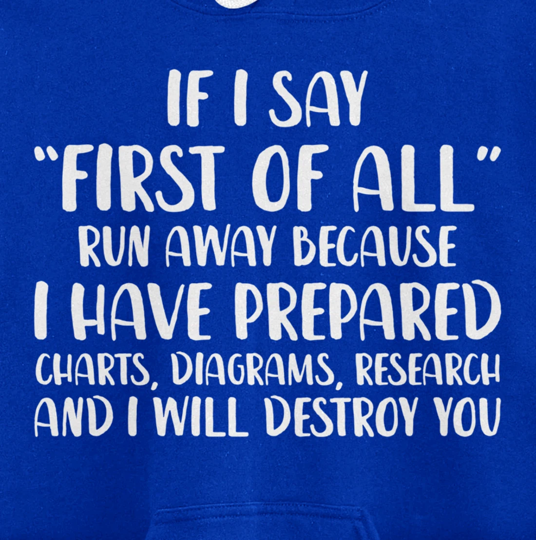 If I Say First Of All Run Away Funny Sarcastic Quote Pullover Hoodie