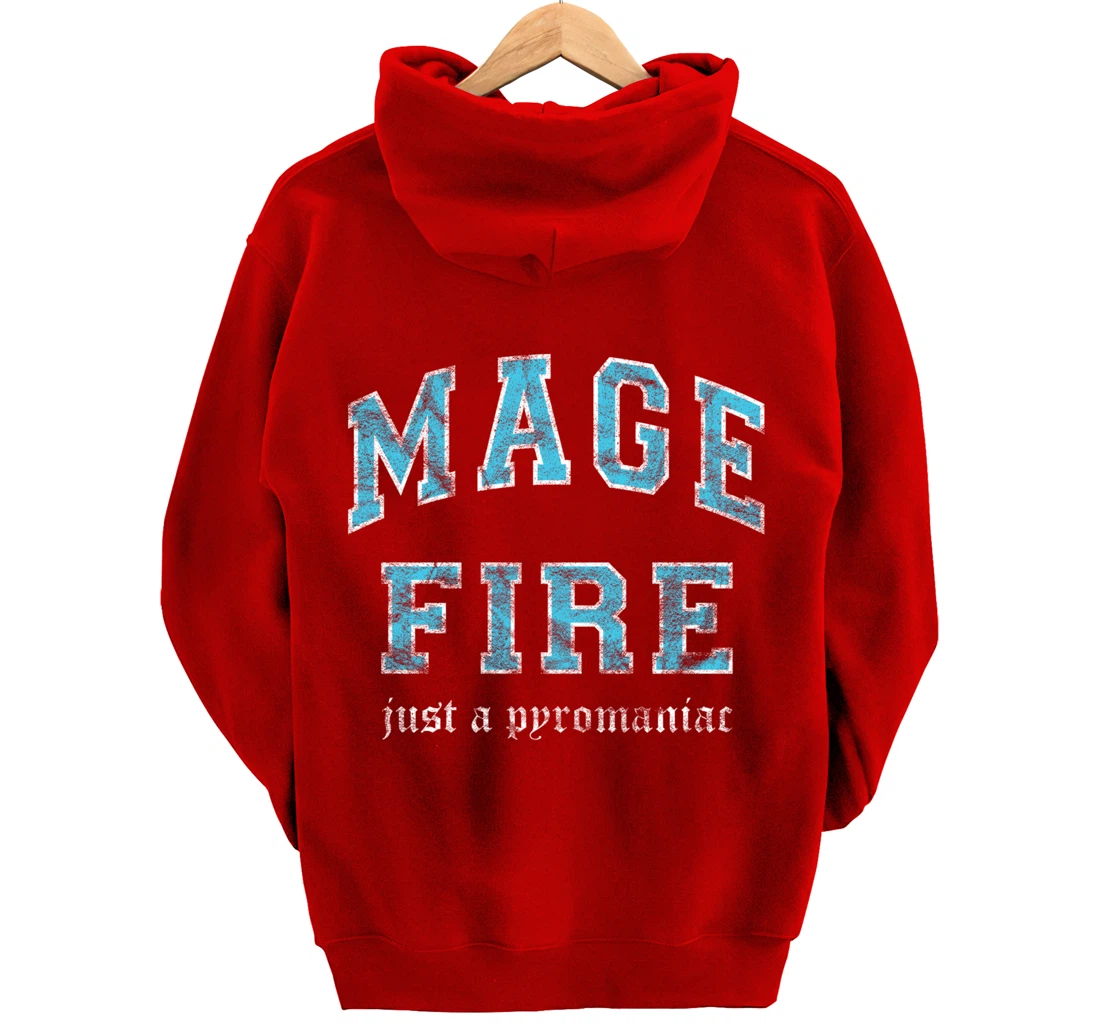 Fire Mage MMO Gamer Pullover Hoodie
