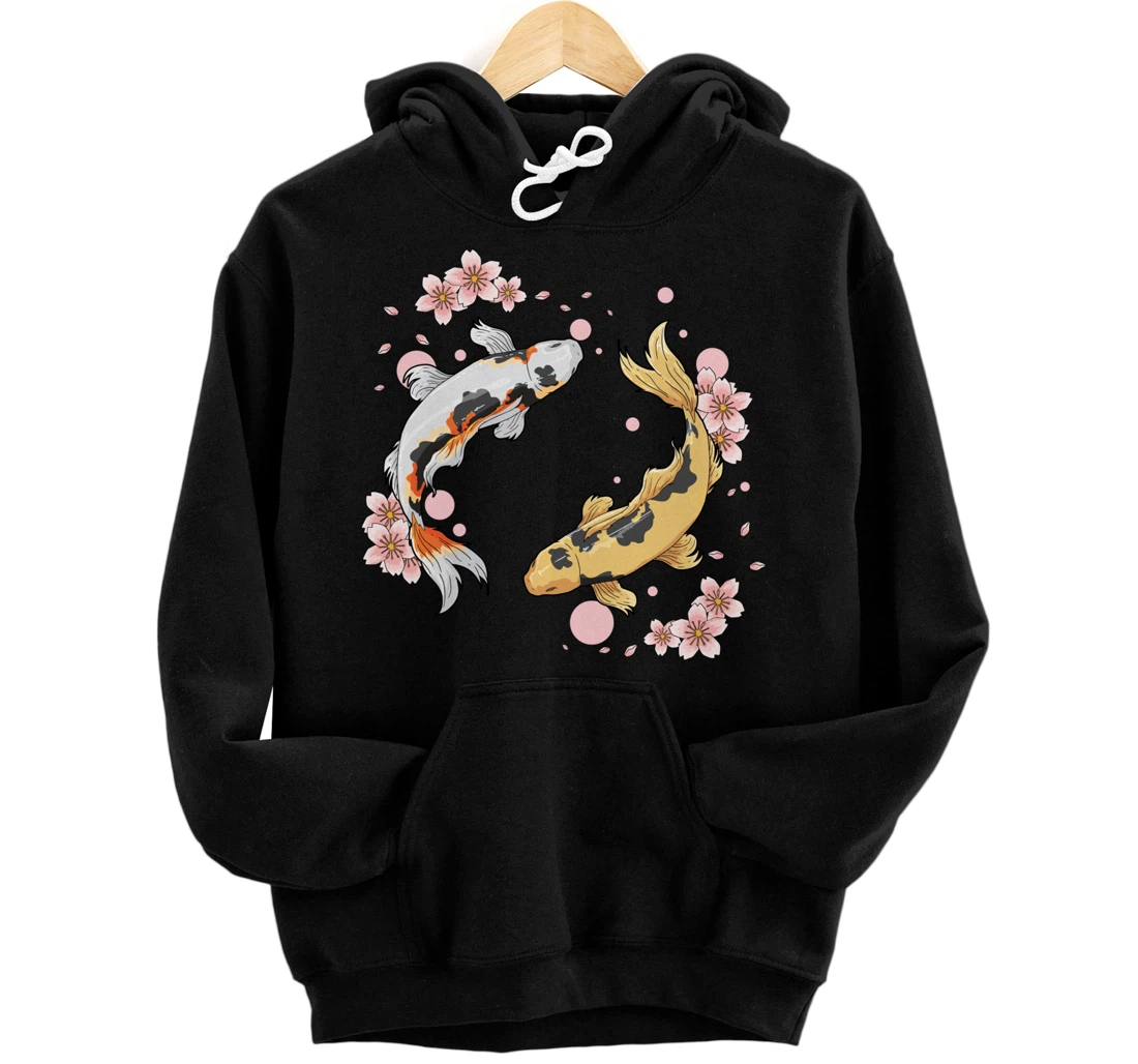 Japanese Koi Fish Carp Pond Japan Tattoo Gift for Koi Lovers Pullover Hoodie