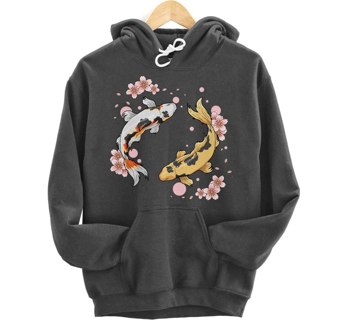 Japanese Koi Fish Carp Pond Japan Tattoo Gift for Koi Lovers Pullover Hoodie