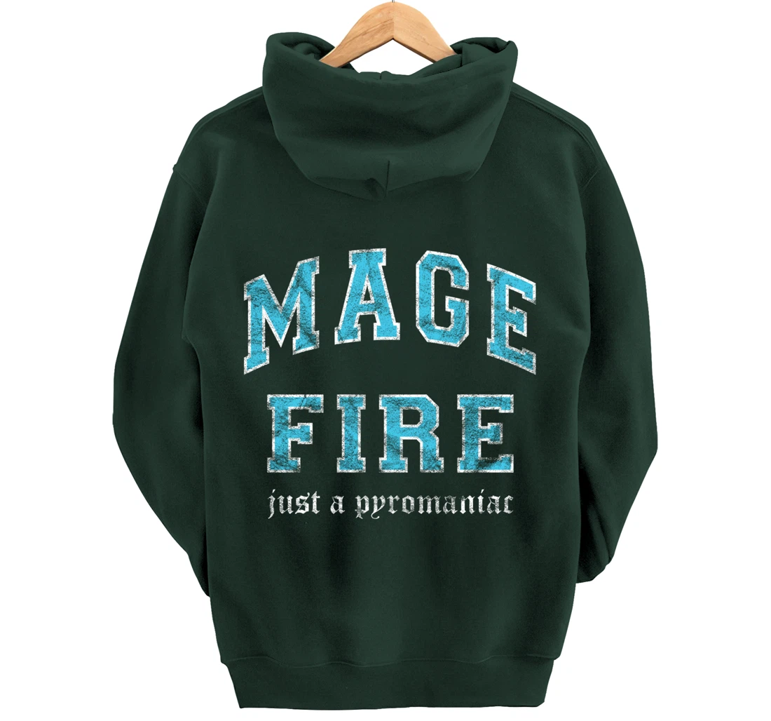 Fire Mage MMO Gamer Pullover Hoodie