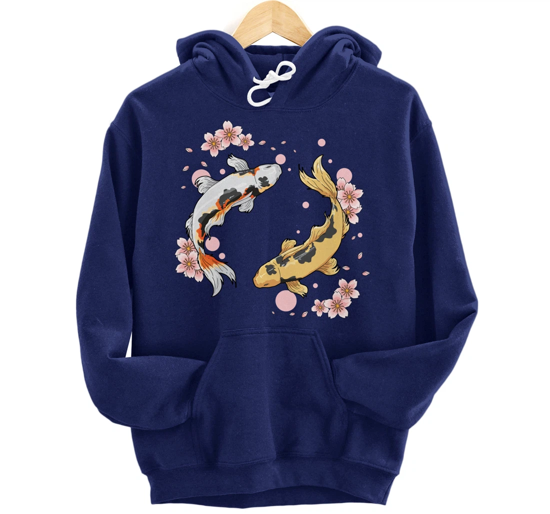 Japanese Koi Fish Carp Pond Japan Tattoo Gift for Koi Lovers Pullover Hoodie