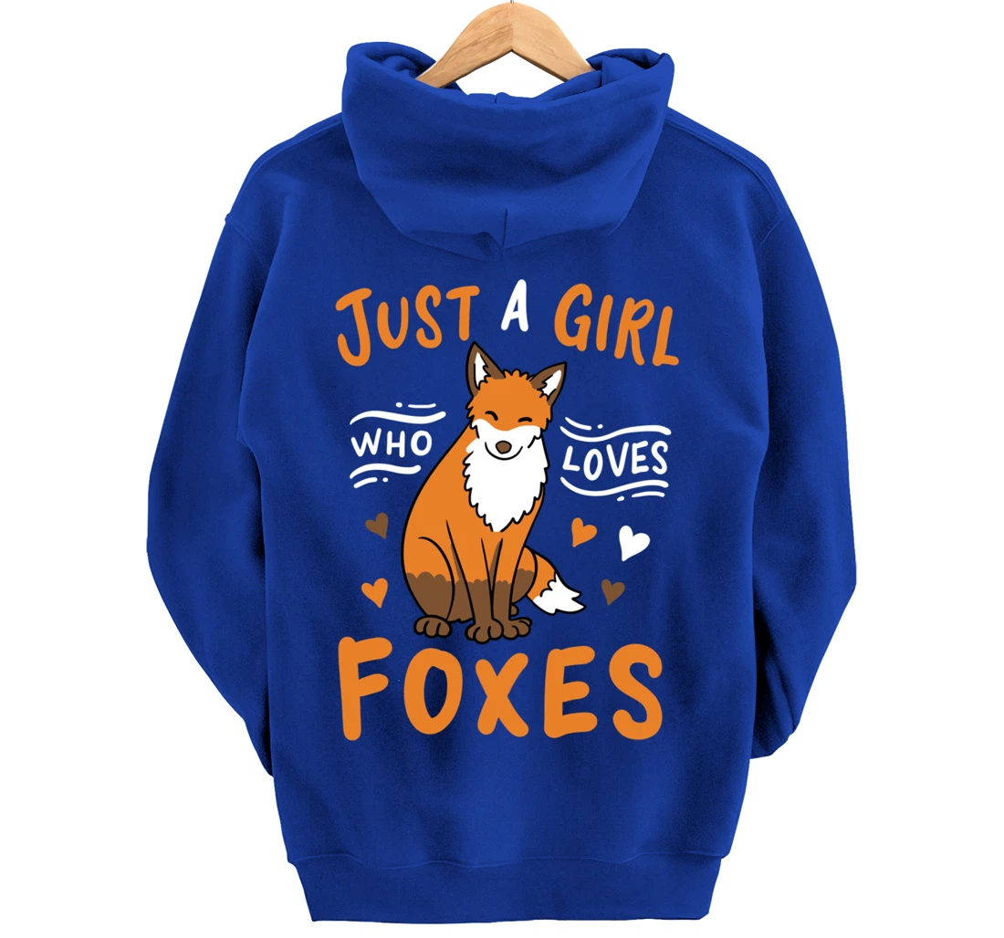 Fox Just a Girl Who Loves Foxes Gift for Fox Lovers Pullover Hoodie