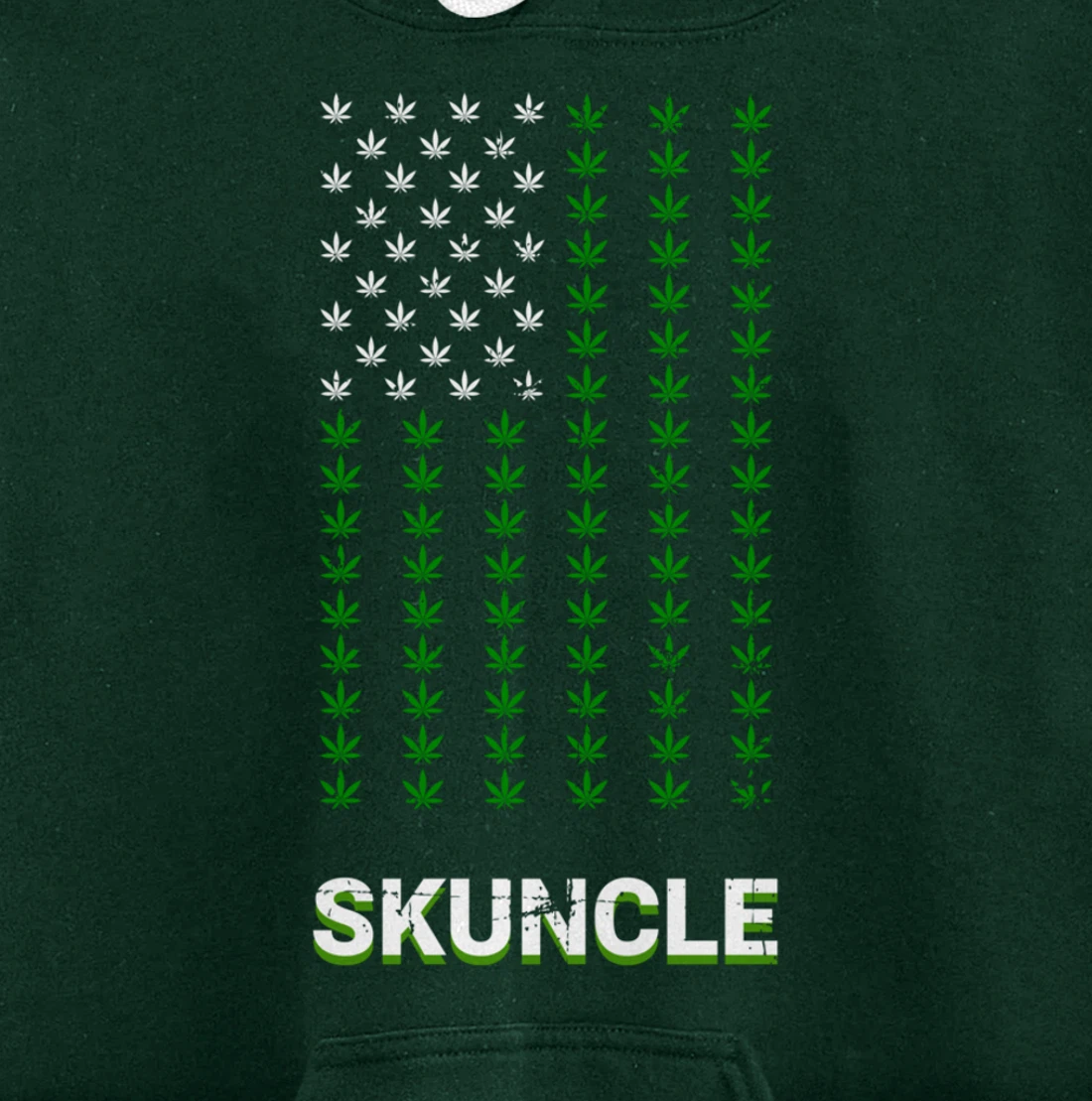 American Flag Marijuana Funny Smells Like Weed Skuncle Uncle Pullover Hoodie