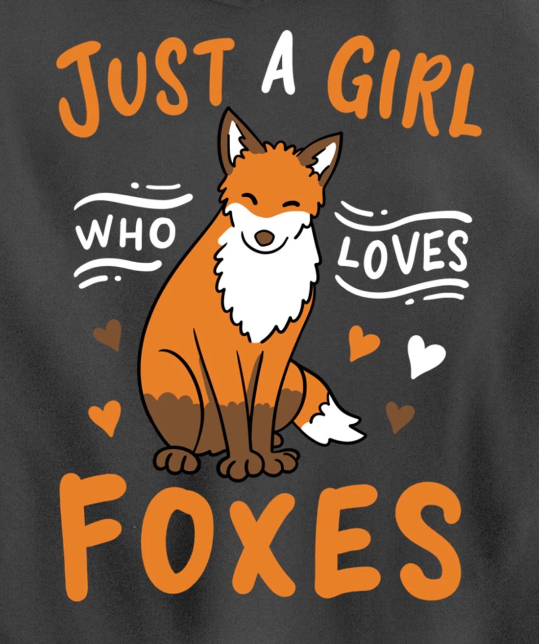 Fox Just a Girl Who Loves Foxes Gift for Fox Lovers Pullover Hoodie