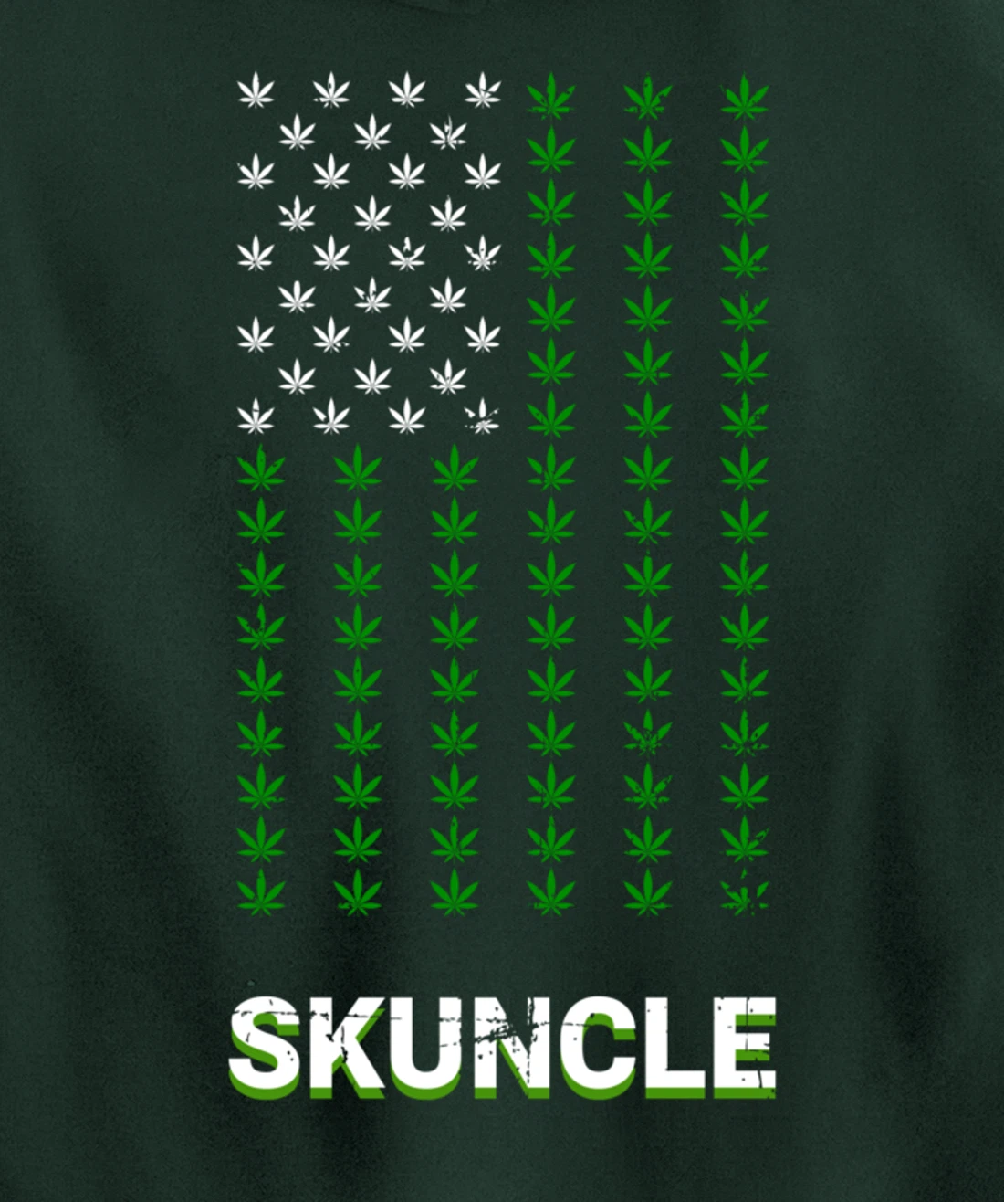 American Flag Marijuana Funny Smells Like Weed Skuncle Uncle Pullover Hoodie