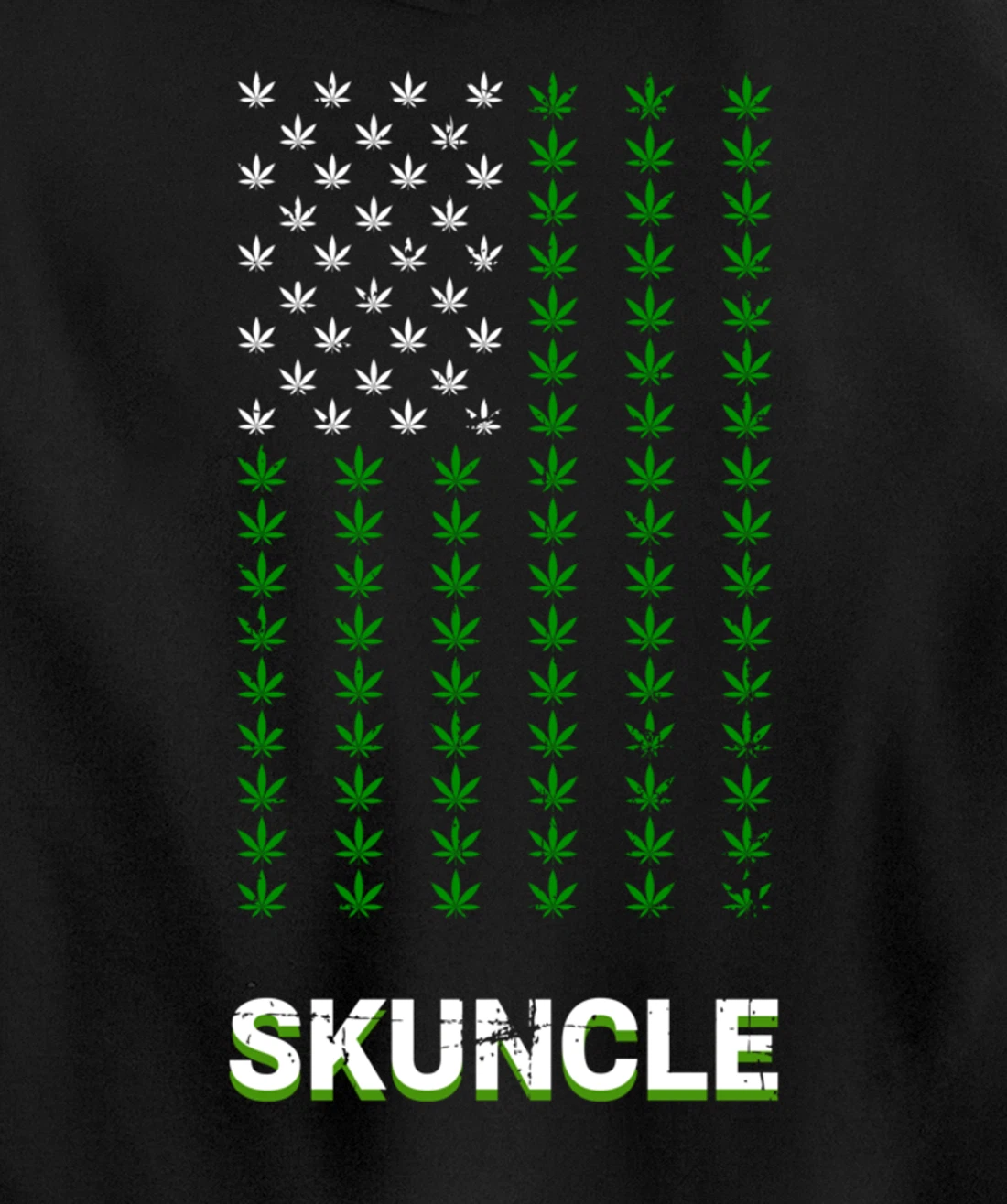 American Flag Marijuana Funny Smells Like Weed Skuncle Uncle Pullover Hoodie