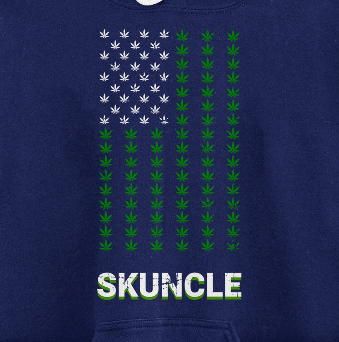 American Flag Marijuana Funny Smells Like Weed Skuncle Uncle Pullover Hoodie