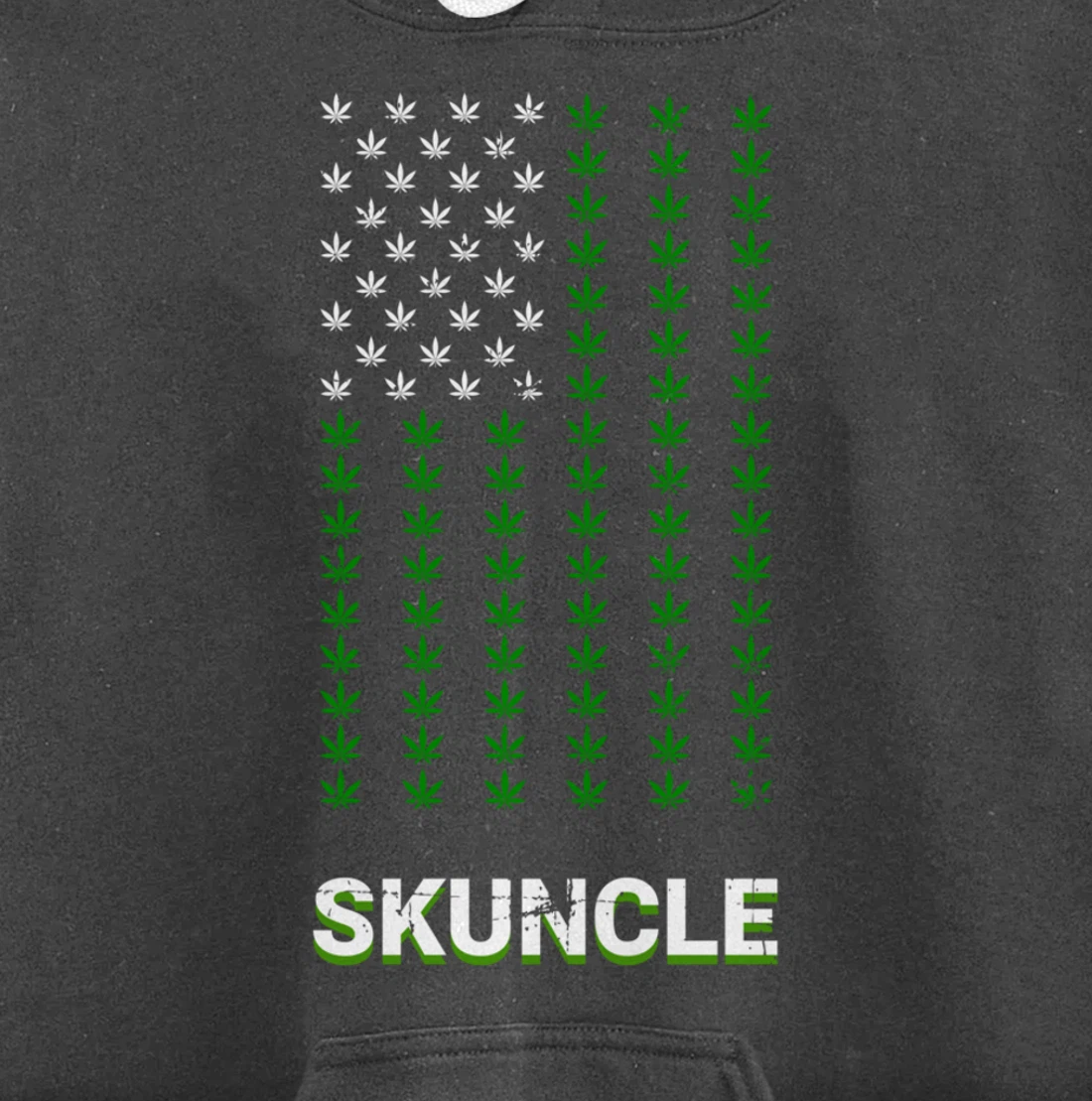 American Flag Marijuana Funny Smells Like Weed Skuncle Uncle Pullover Hoodie