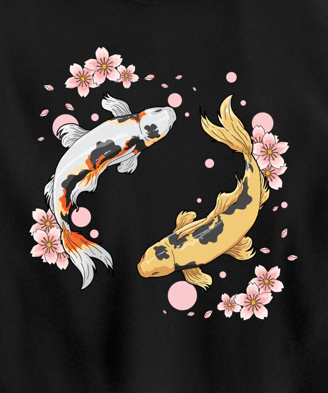 Japanese Koi Fish Carp Pond Japan Tattoo Gift for Koi Lovers Pullover Hoodie