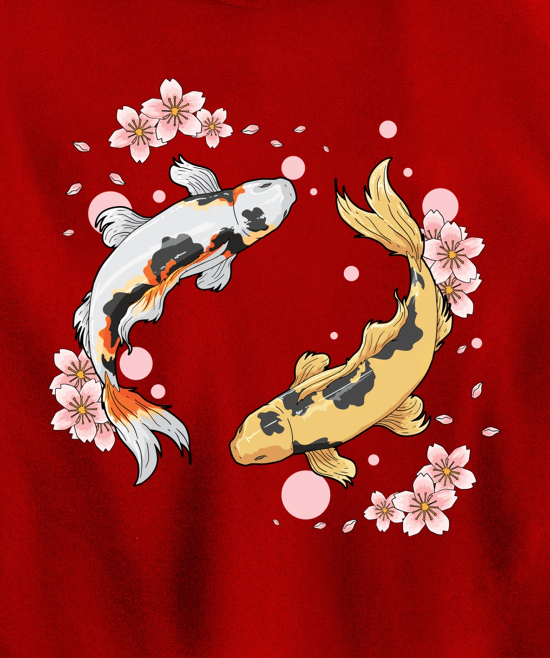 Japanese Koi Fish Carp Pond Japan Tattoo Gift for Koi Lovers Pullover Hoodie