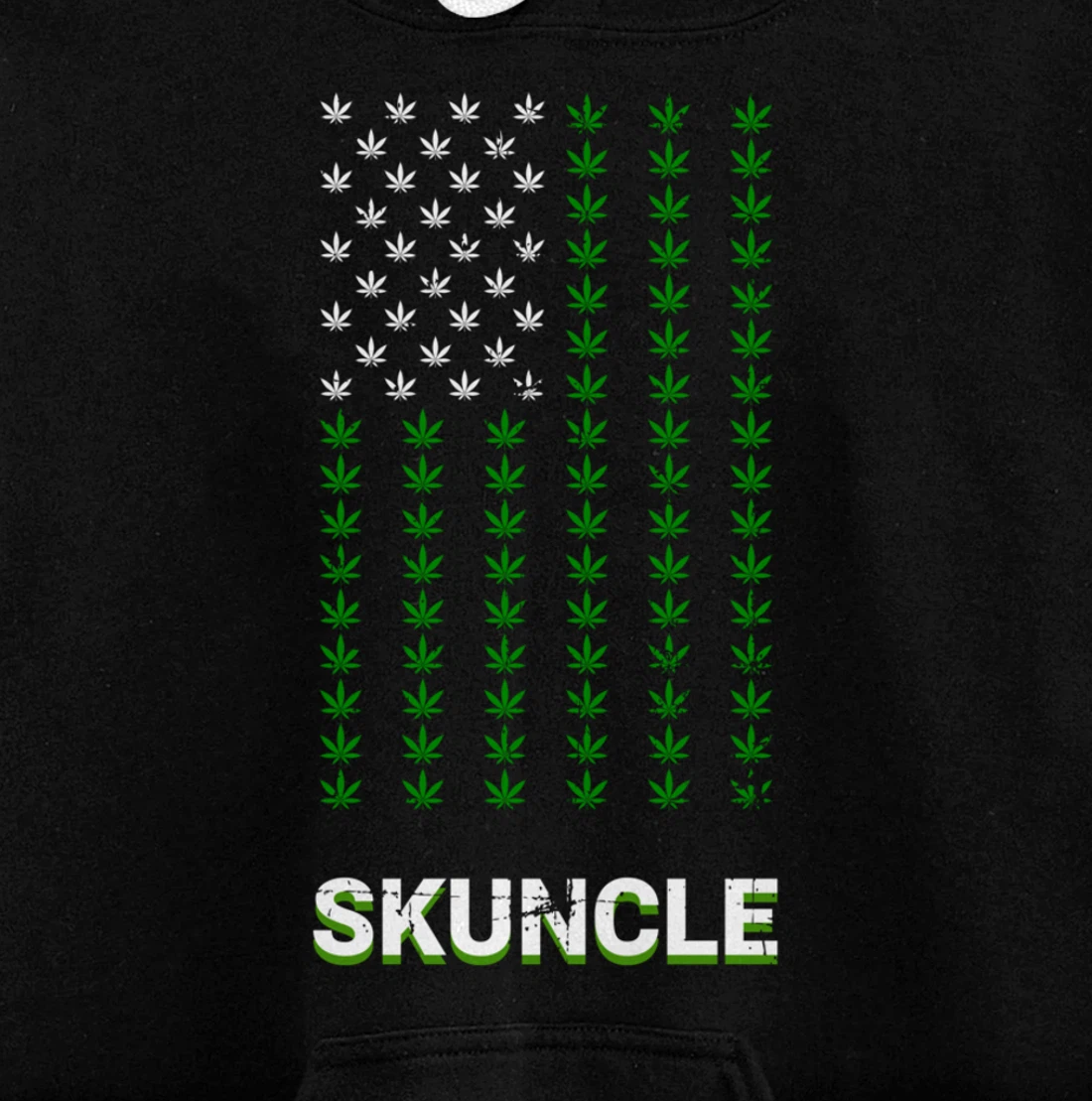 American Flag Marijuana Funny Smells Like Weed Skuncle Uncle Pullover Hoodie