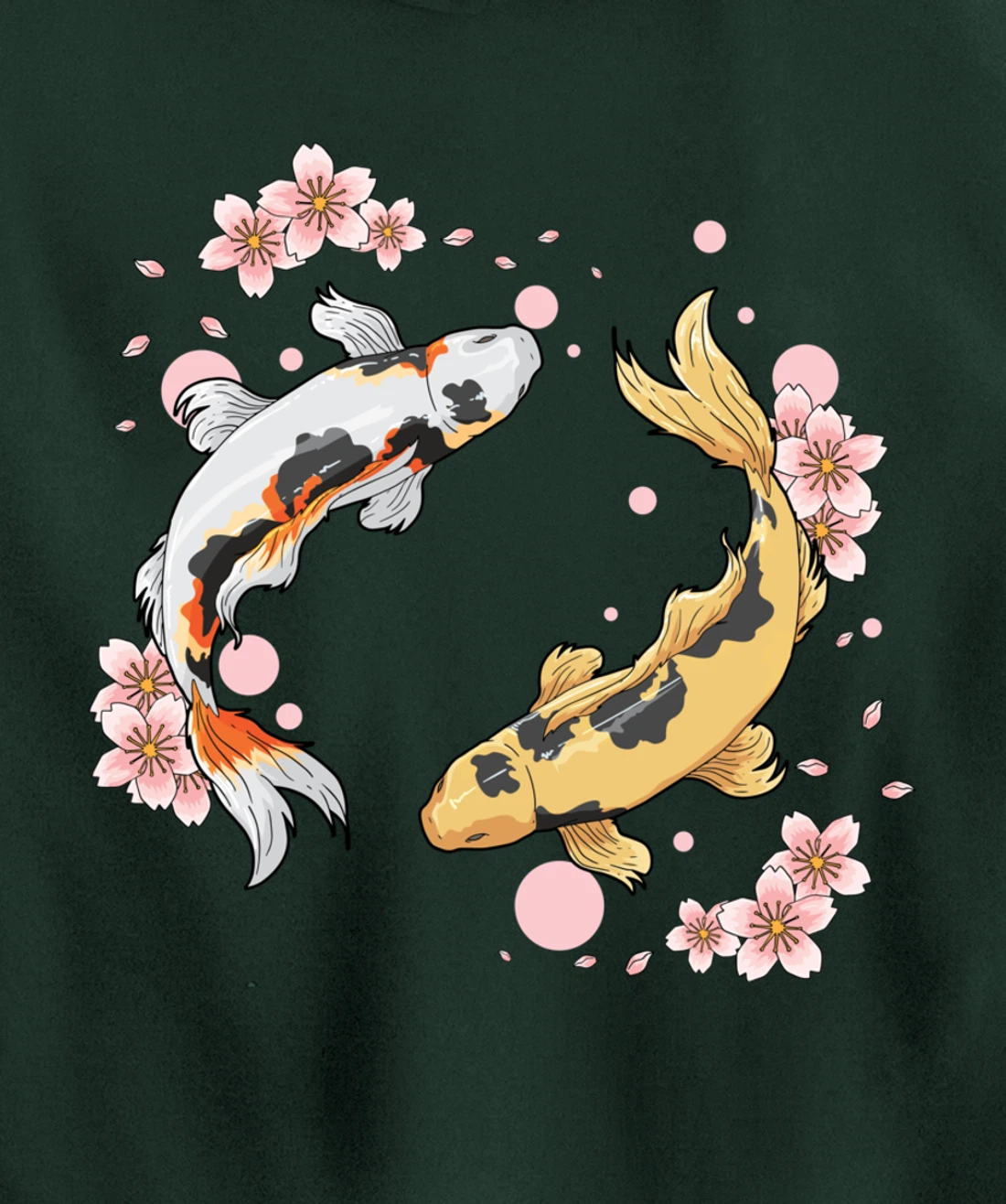 Japanese Koi Fish Carp Pond Japan Tattoo Gift for Koi Lovers Pullover Hoodie