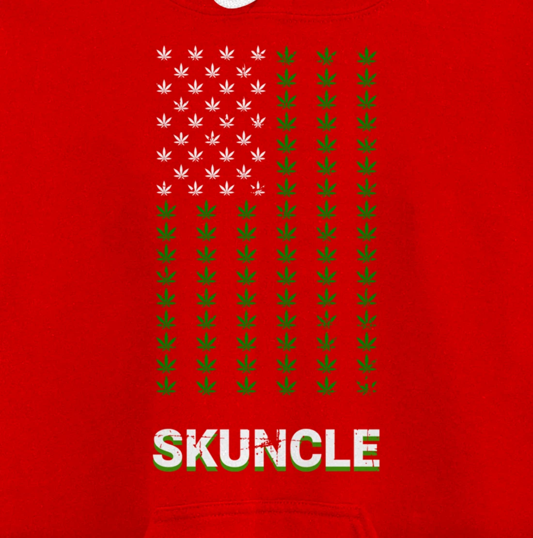 American Flag Marijuana Funny Smells Like Weed Skuncle Uncle Pullover Hoodie