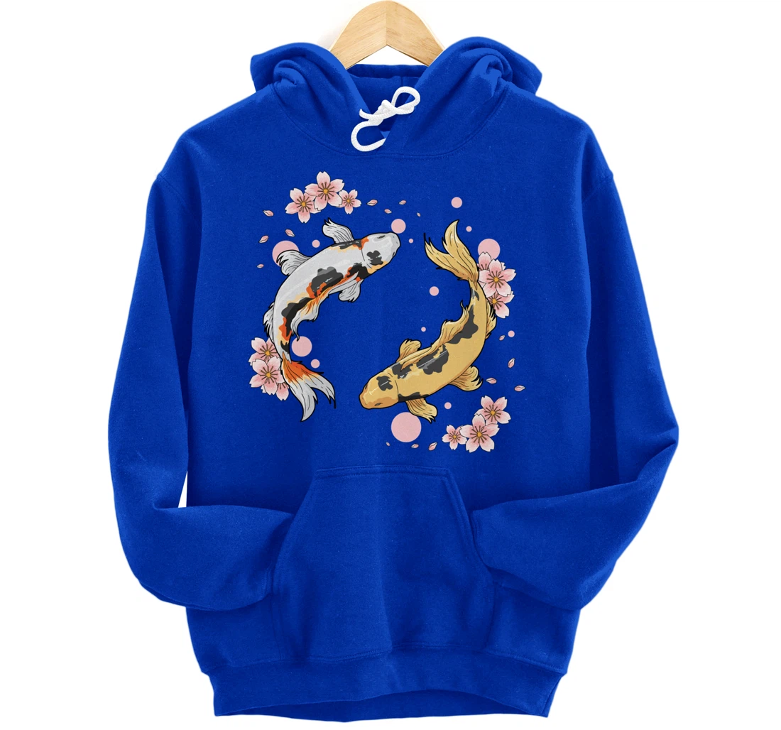 Japanese Koi Fish Carp Pond Japan Tattoo Gift for Koi Lovers Pullover Hoodie