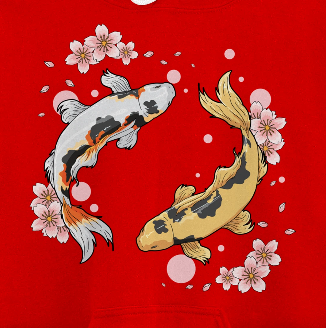 Japanese Koi Fish Carp Pond Japan Tattoo Gift for Koi Lovers Pullover Hoodie
