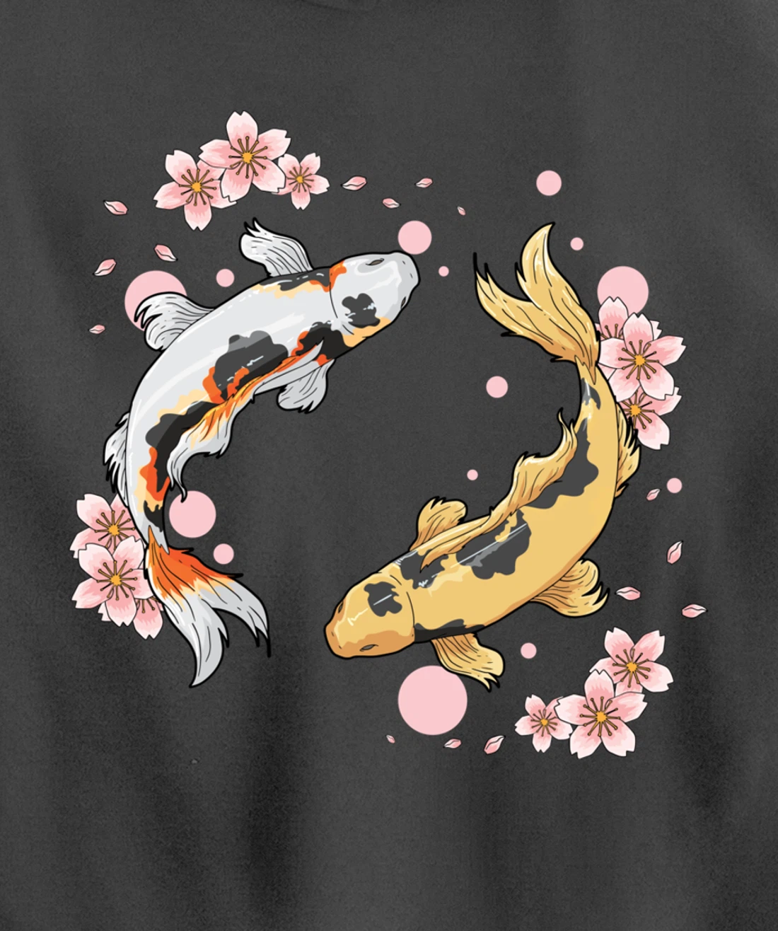 Japanese Koi Fish Carp Pond Japan Tattoo Gift for Koi Lovers Pullover Hoodie