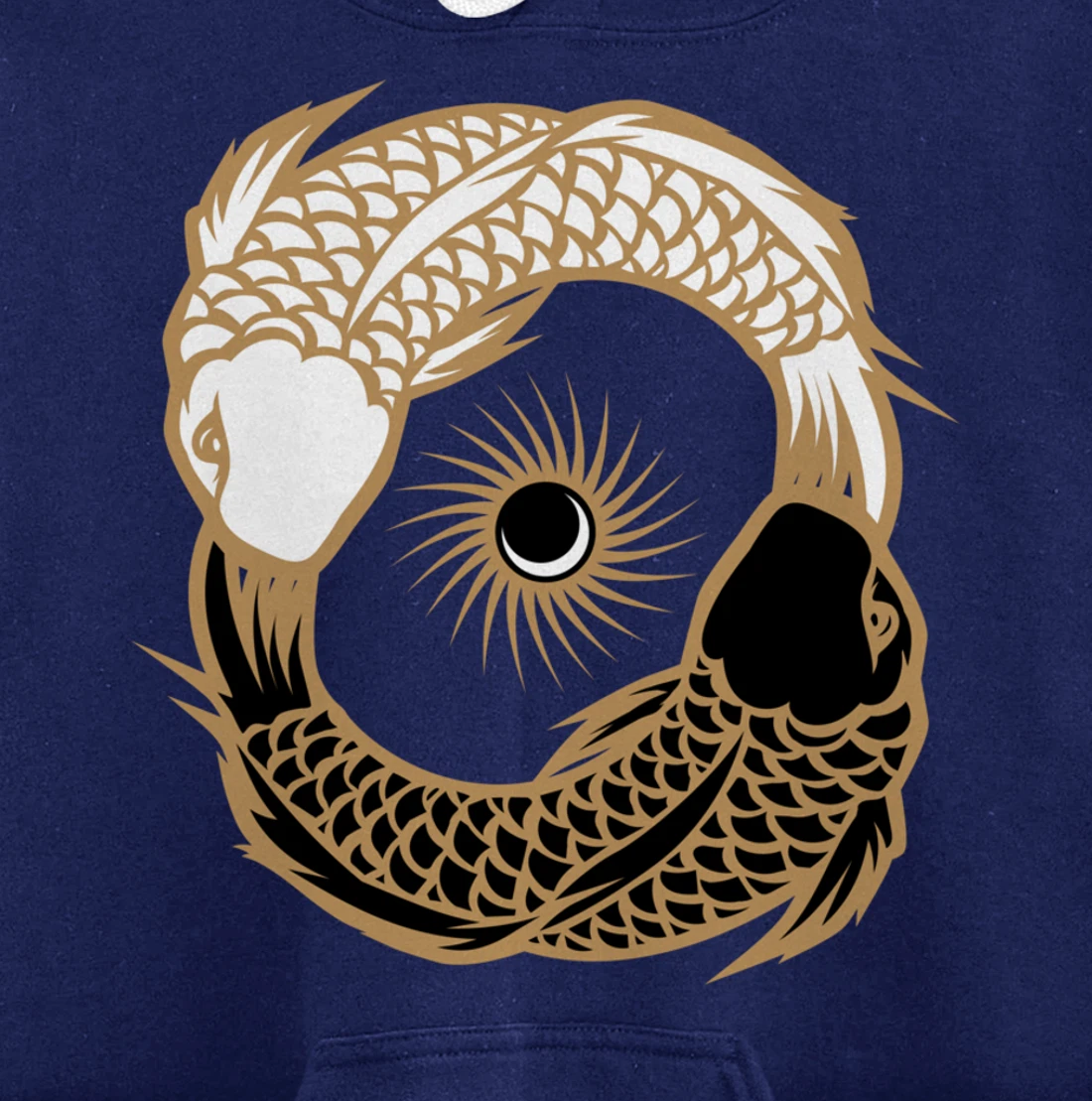 Yin Yang Tai Chi Japanese Koi Fish Koi Carp Pond Japan Art Pullover Hoodie
