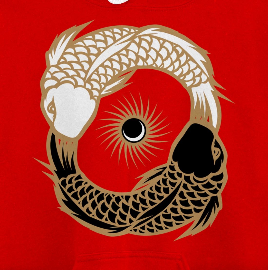Yin Yang Tai Chi Japanese Koi Fish Koi Carp Pond Japan Art Pullover Hoodie