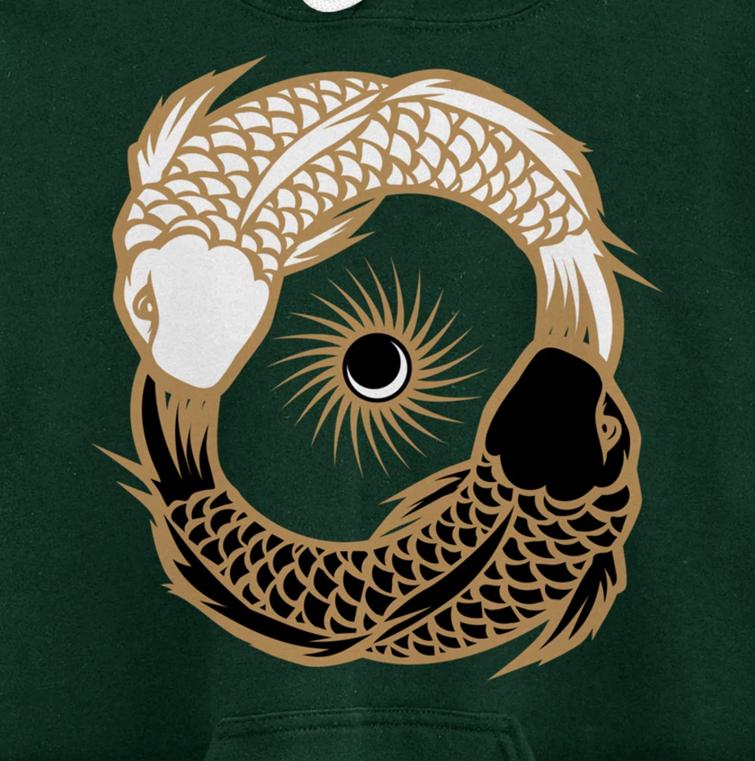 Yin Yang Tai Chi Japanese Koi Fish Koi Carp Pond Japan Art Pullover Hoodie