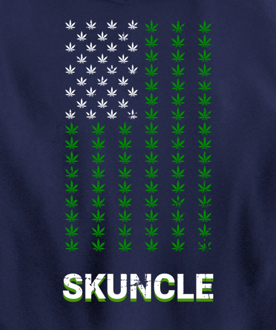 American Flag Marijuana Funny Smells Like Weed Skuncle Uncle Pullover Hoodie