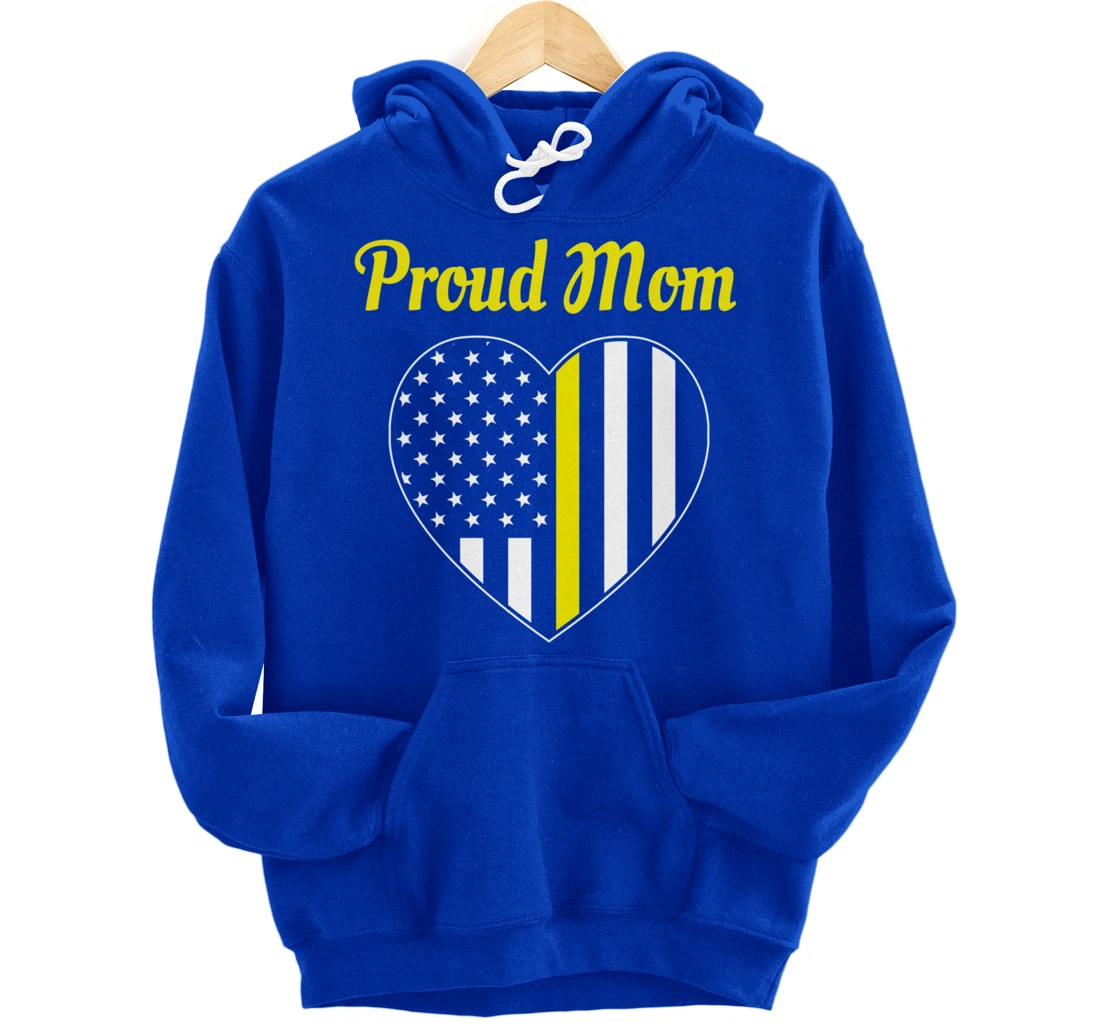 Dispatcher Mom Proud Mom Dispatch Heart Pullover Hoodie