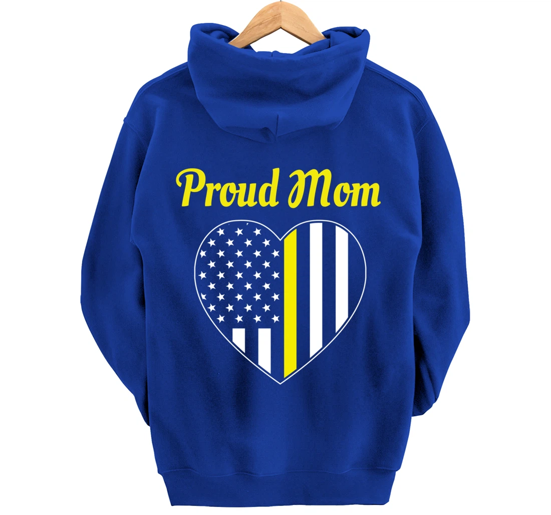 Dispatcher Mom Proud Mom Dispatch Heart Pullover Hoodie