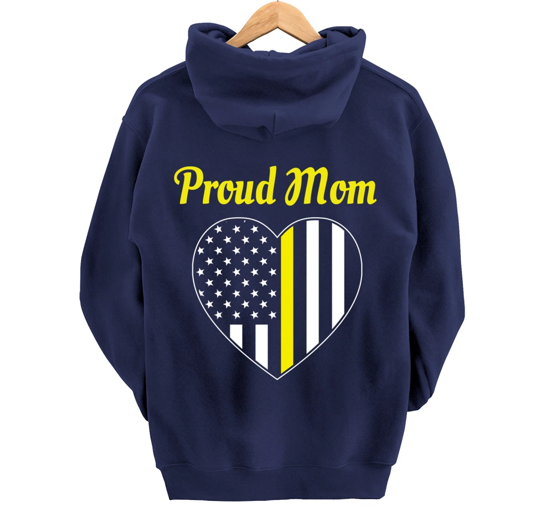 Dispatcher Mom Proud Mom Dispatch Heart Pullover Hoodie